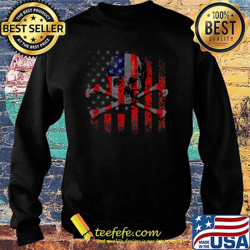USA American Flag Skull Patriotic Shirt Sweater USA American Flag Skull Patriotic Shirt Sweater