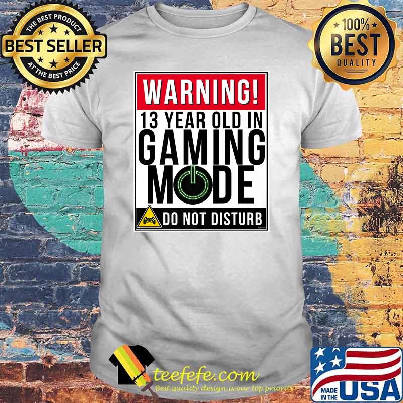 Warning 13th Year Old In Gaming Mode Do Not Disturb Premium Shirt