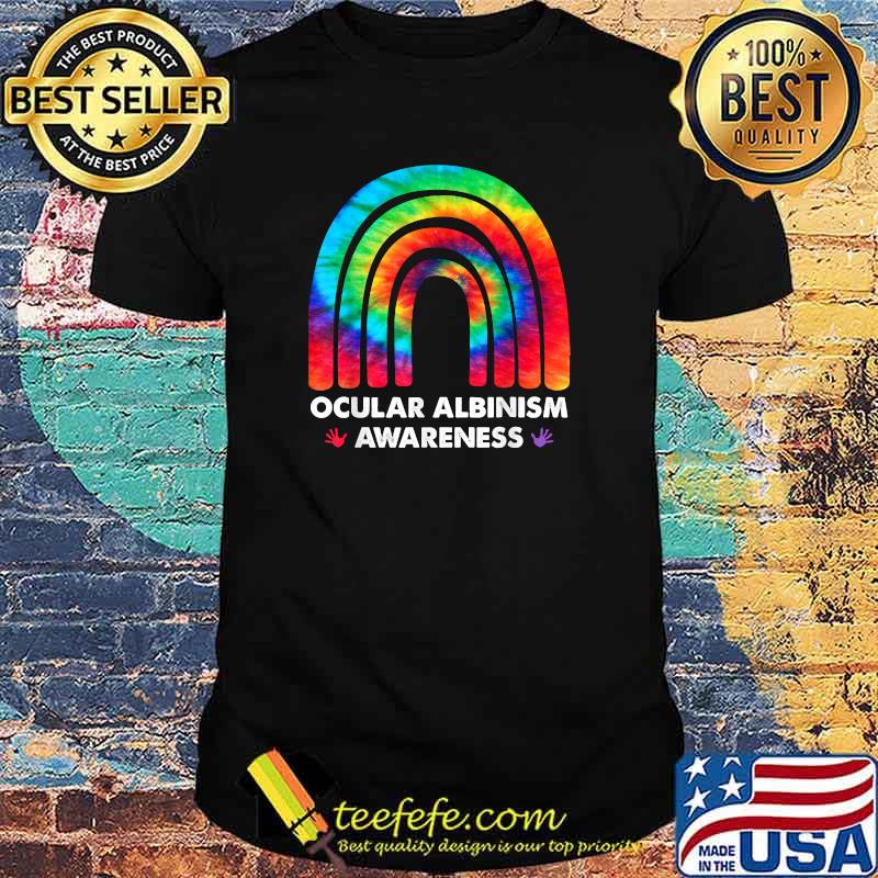We Wear Rainbow Heart For Ocular Albinism Awareness T-Shirt