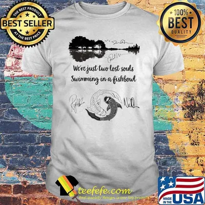 Were Just Two Lost Souls Swimming In A Fishbowl Guitar Lake Shirt