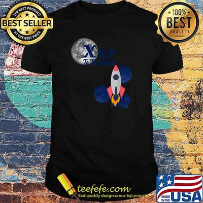 XRP To The Moon Ripple Moon Hodl Blockchain Crypto Shirt