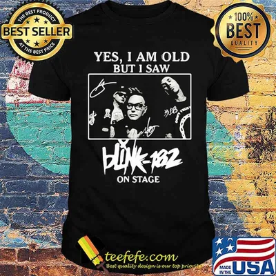 Yes i am old but i saw blink 182 on stage shirt