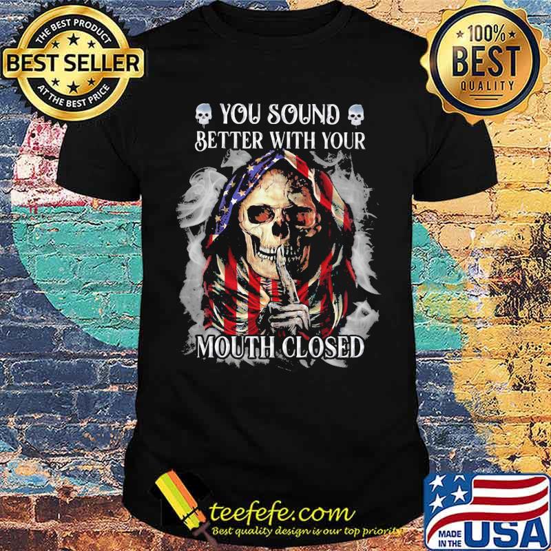 skull american flag shirt