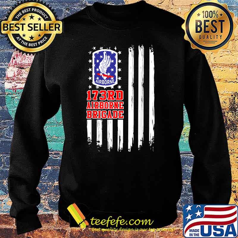 173rd Airborne Brigade American Flag T-Shirt Sweater 173rd Airborne Brigade American Flag T-Shirt Sweater