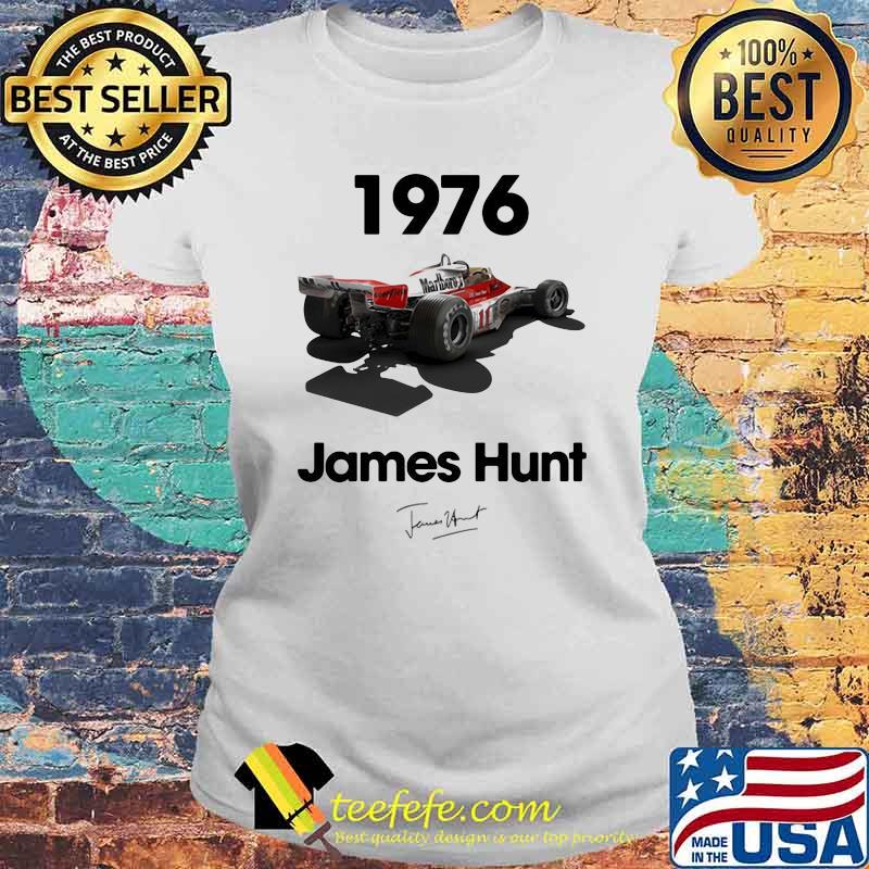 1976 James Hunt Car Shirt Laides tee 1976 James Hunt Car Shirt Laides tee