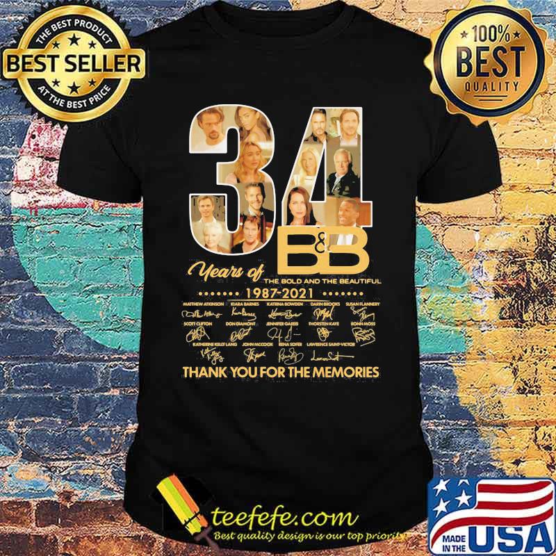 34 years of 1987 2021 thank you for the memories signature shirt