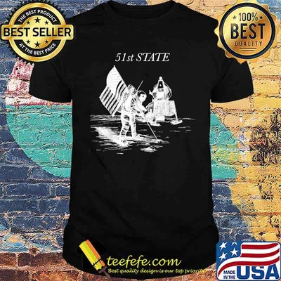 51st state the moon american flag T-Shirt