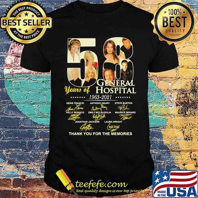 58 years of general hospital 1963 2021 thank you for the memories signature shirt