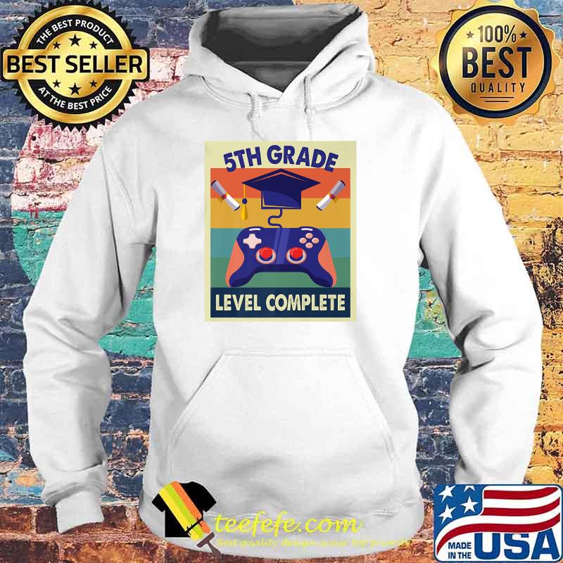 5th Grade Level Complete Gamer Class Of 2021 Graduation Vintage T-Shirt Hoodie
