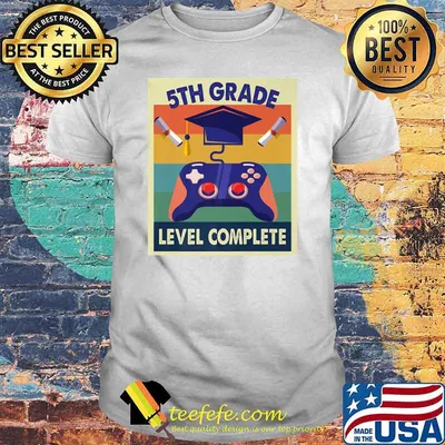 5th Grade Level Complete Gamer Class Of 2021 Graduation Vintage T-Shirt