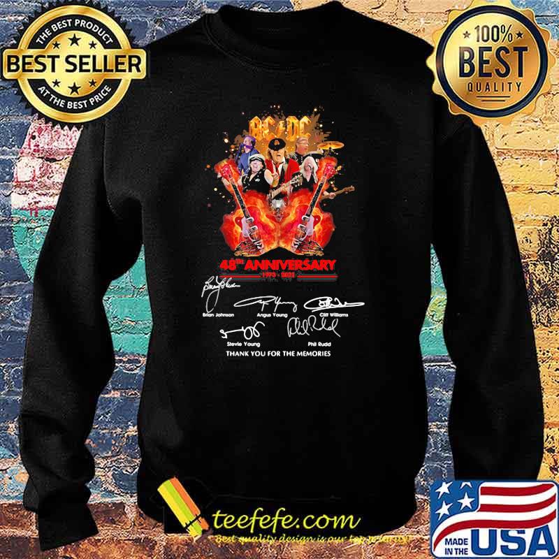 AC DC 48th anniversary 1973 2021 thank you for the memories signature Sweater AC DC 48th anniversary 1973 2021 thank you for the memories signature Sweater