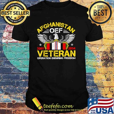 Afghanistan OEF Veteran Operation Enduring Freedom 2001 2014 Eagle T-Shirt