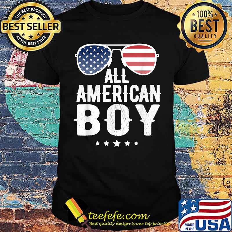 All American Boy 4th of July US Patriotic Sunglasses T-Shirt