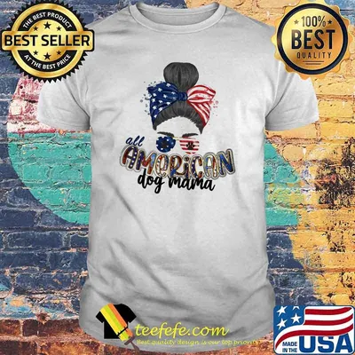 All American Dog Mama American Flag Shirt