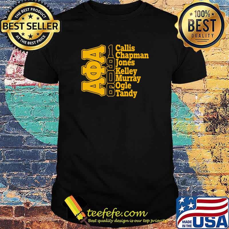 Alpha phi alpha Callis chapman jones kelley murray ogle tandy 1906 shirt Alpha phi alpha Callis chapman jones kelley murray ogle tandy 1906 shirt
