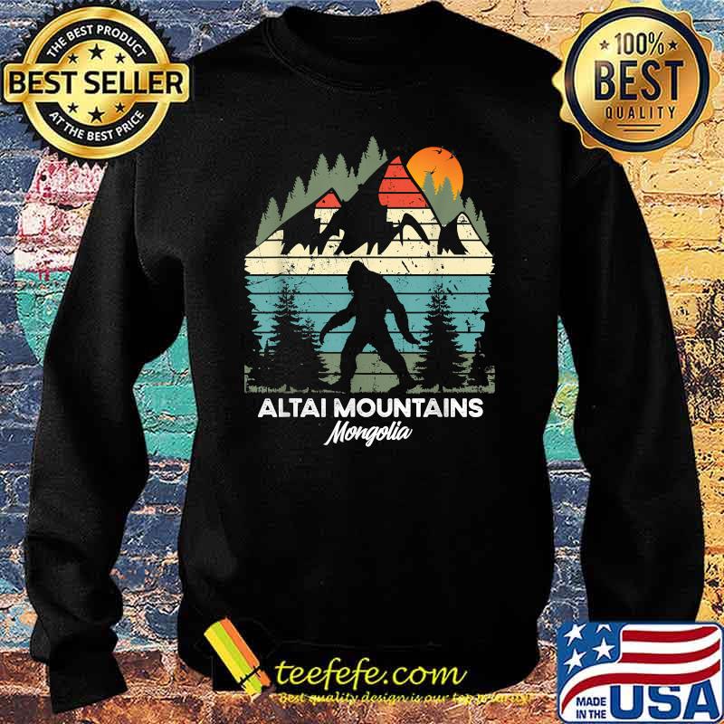 Altai Mountains Mingolia Bigfoot Hiking Sunset Vintage T-Shirt Sweater Altai Mountains Mingolia Bigfoot Hiking Sunset Vintage T-Shirt Sweater