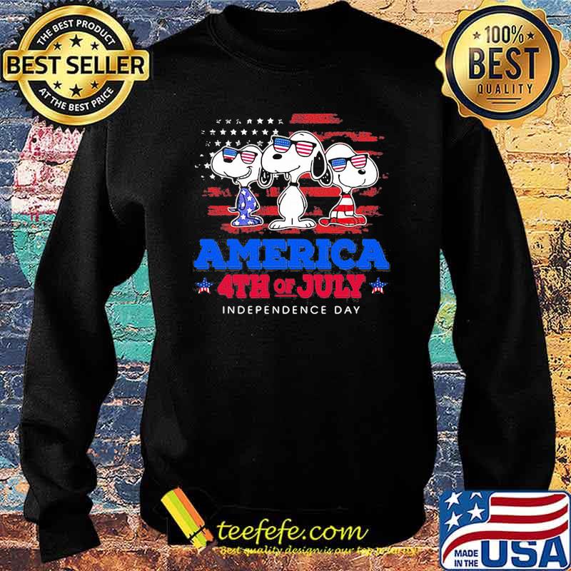 America 4th Of July Independence Day Snoopy Shirt Sweater America 4th Of July Independence Day Snoopy Shirt Sweater