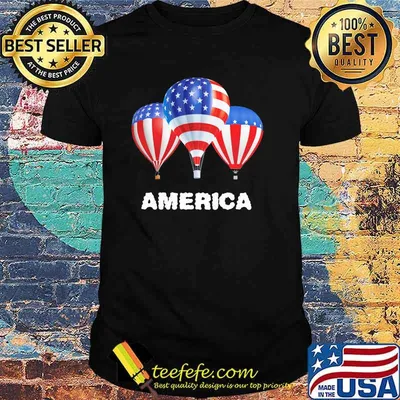 America Air Balloon American Flag Shirt