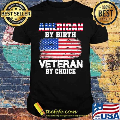 American by birth veteran by choice usa flag shirt