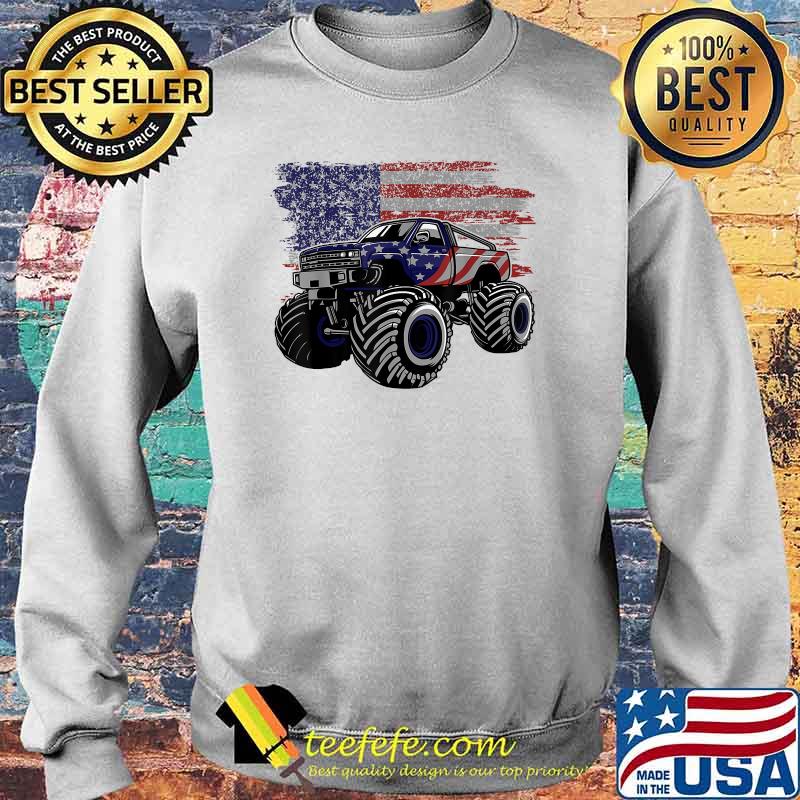 American Flag Monster Truck Lovers 4th Of July Monster Truck T-Shirt Sweater American Flag Monster Truck Lovers 4th Of July Monster Truck T-Shirt Sweater
