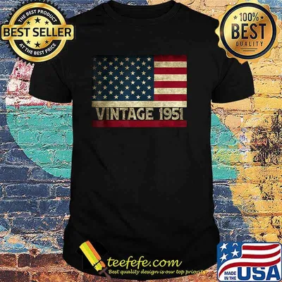 American Flag Vintage 1951 70th T-Shirt