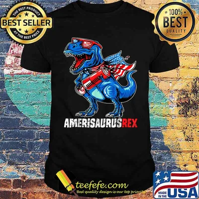 Amerisaurus Dinosaur T Rex 4th of July T-Shirt