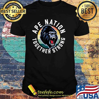 Ape Nation Together Strong Gorilla Sunset Vintage T-Shirt