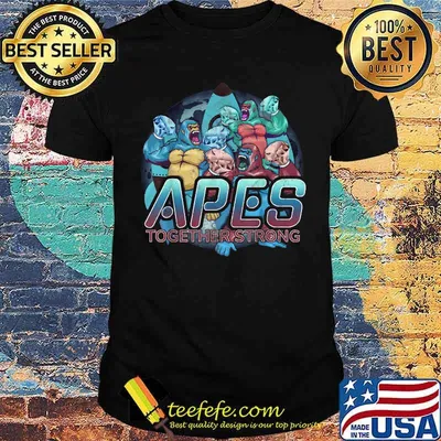 Apes Together Strong Retro AMC Gorilla Rocket Diamond Hands T-Shirt