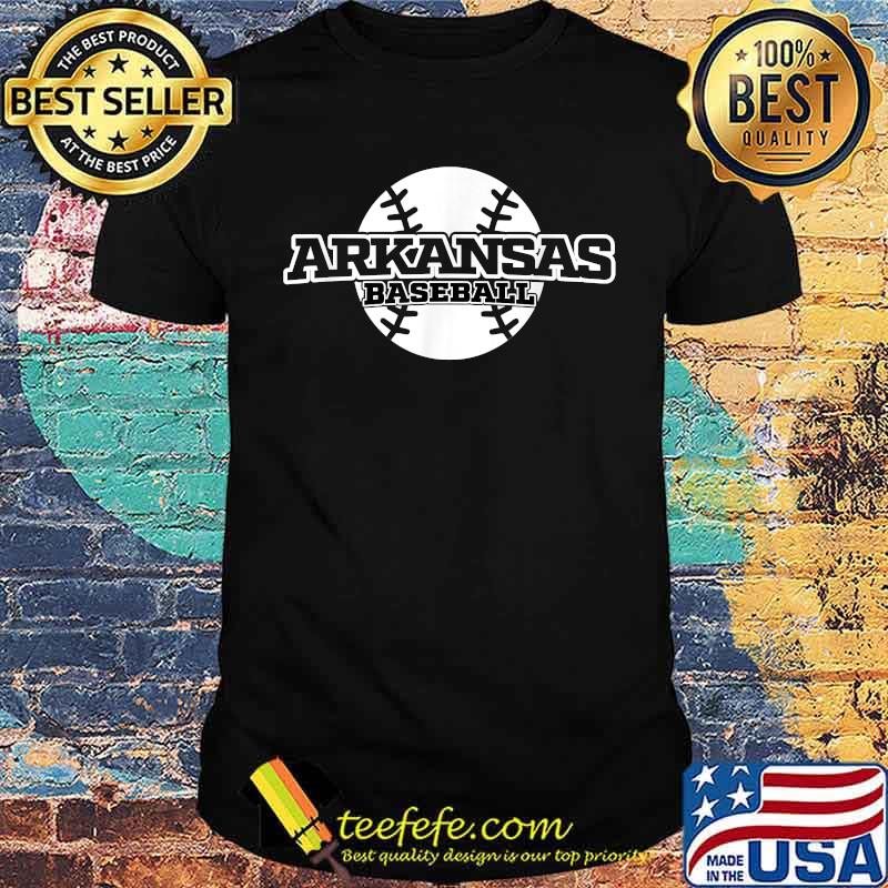 Arkansas Baseball Block Font T-Shirt
