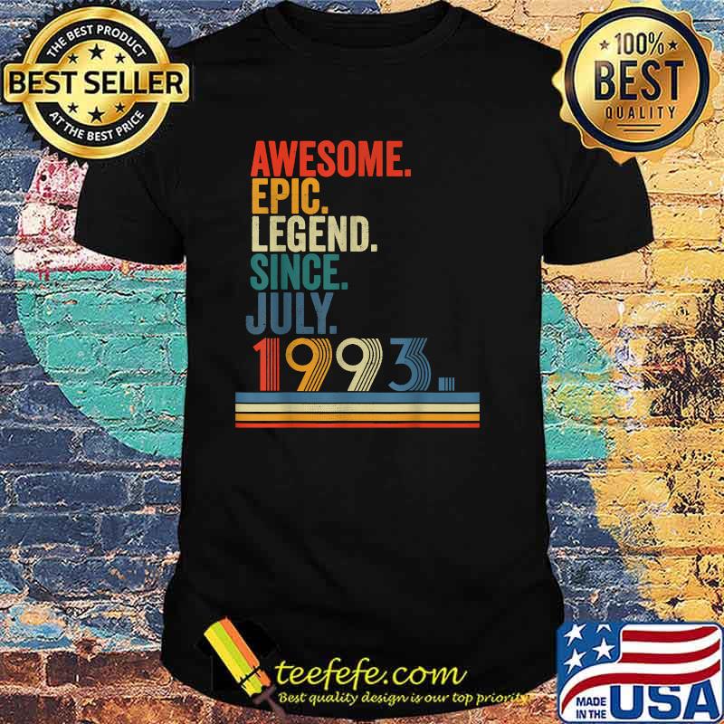 Awesome Epic Legend Since July 1993 28 Year Old retro T-Shirt
