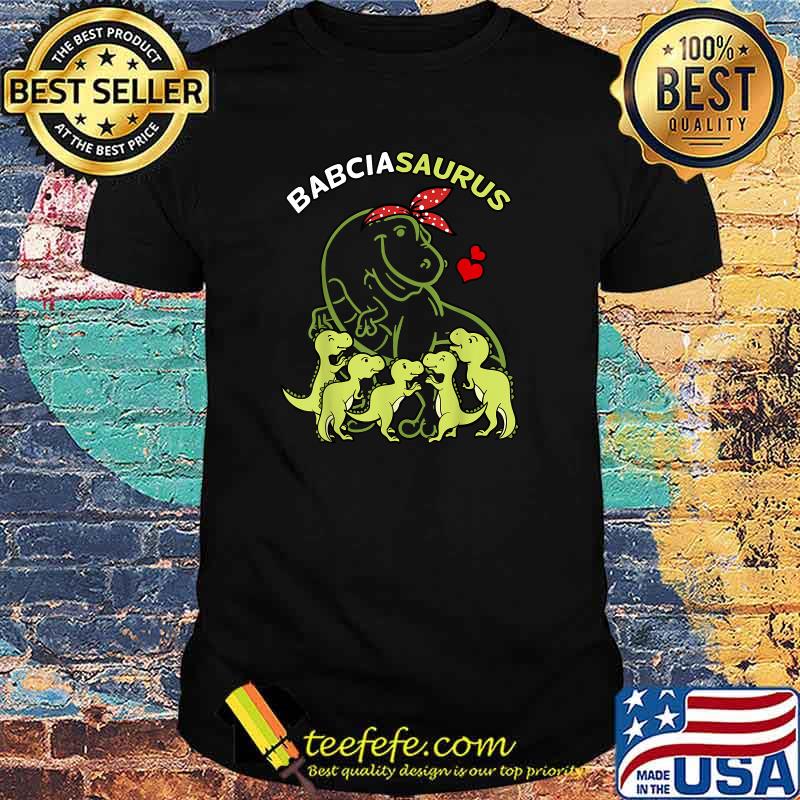 Babciasaurus Babcia 5 Kids Dinosaur Mother's Day T-Shirt