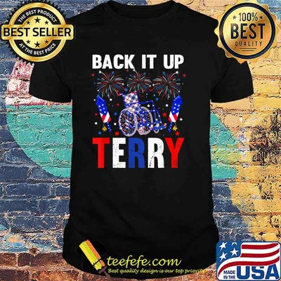 Back It Up Terry 4th Of July Firework American Flag T-Shirt