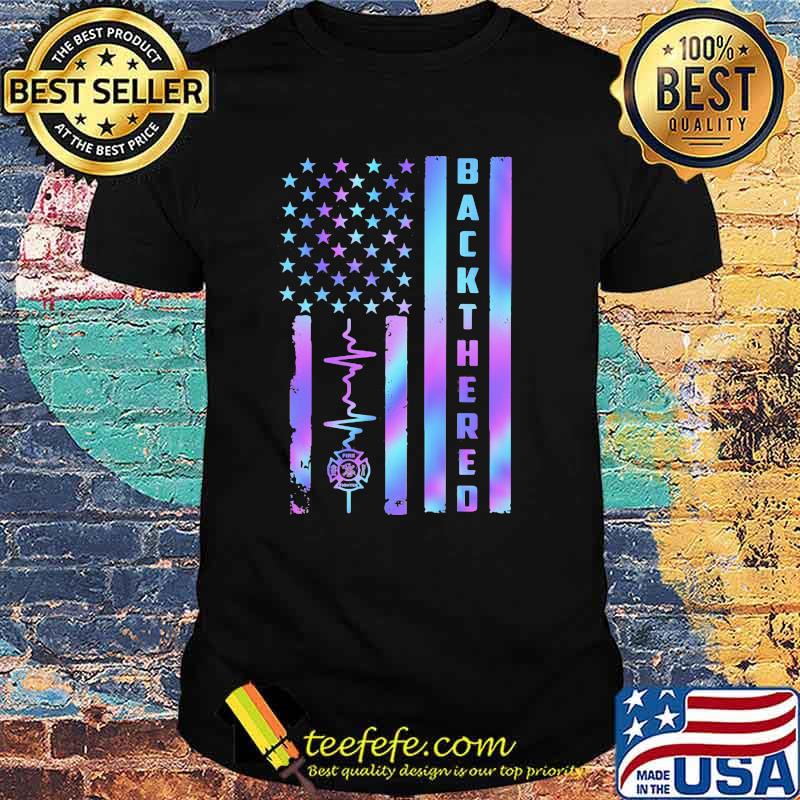 Back The Red Firefighter Flag Shirt