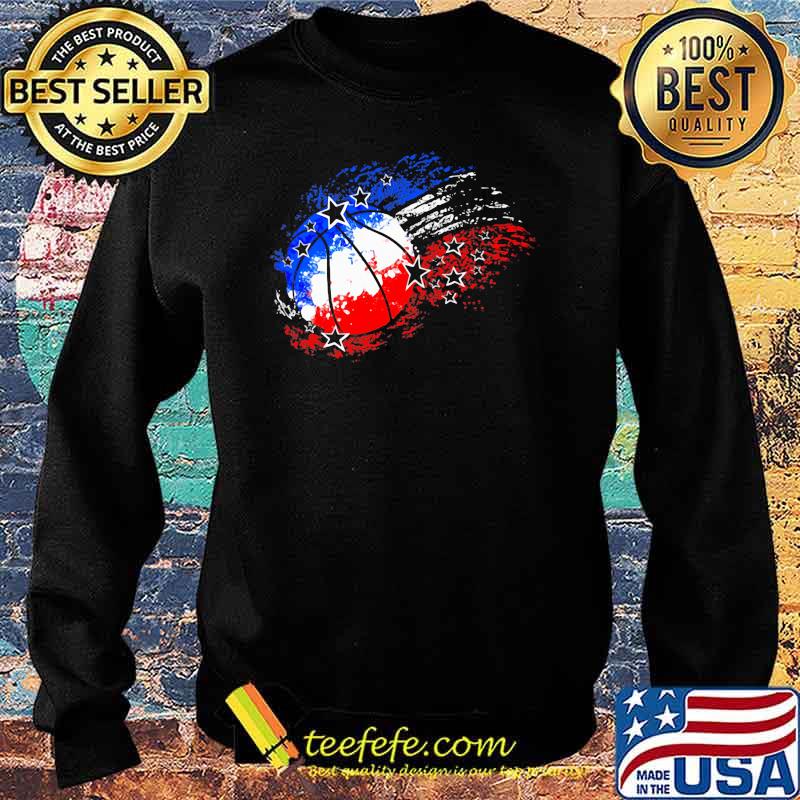 Basketball Red White Blue Shirt Sweater Basketball Red White Blue Shirt Sweater