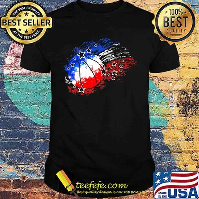 Basketball Red White Blue Shirt