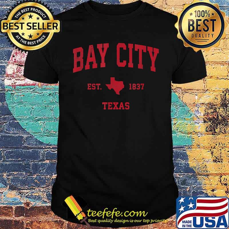 Bay City Texas TX Est 18437 Vintage Sports T-Shirt