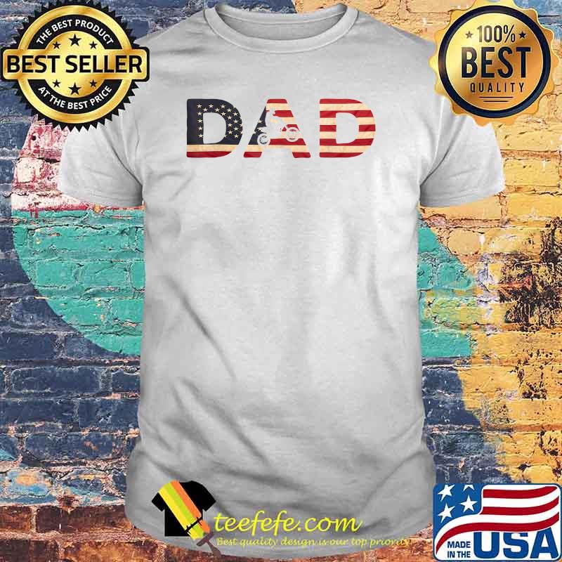 Biker Father - Patriotic Bike Rider Independence Day T-Shirt
