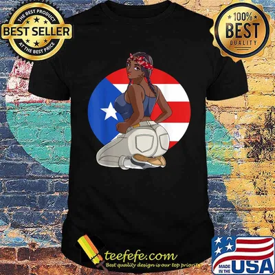 Boricua Morena Puerto Rican Girl Rico Flag T-Shirt