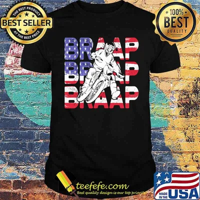 Braap motocross american flag shirt