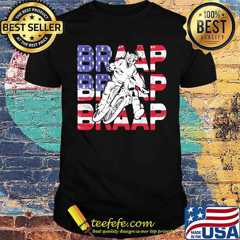 Braap motocross american flag shirt