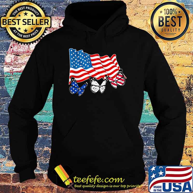 Butterfly American Flag Shirt Hoodie Butterfly American Flag Shirt Hoodie