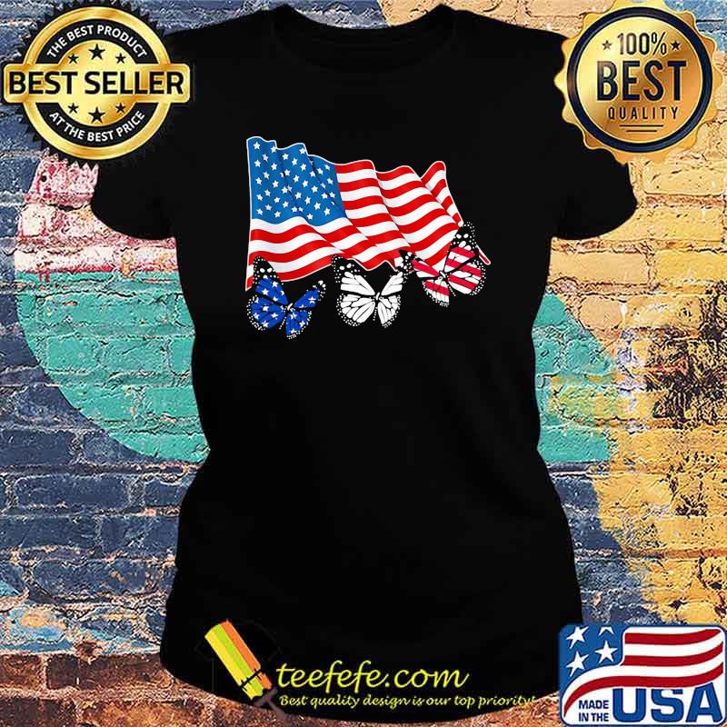 Butterfly American Flag Shirt Ladies tee Butterfly American Flag Shirt Ladies tee