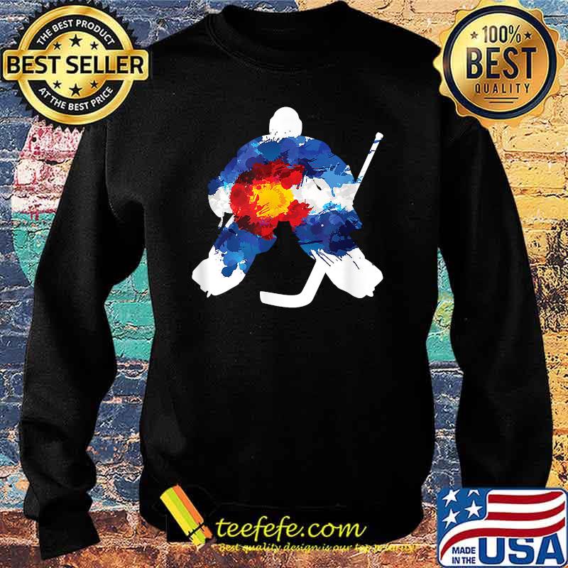 Colorado Hockey Goalie Watercolor T-Shirt Sweater Colorado Hockey Goalie Watercolor T-Shirt Sweater