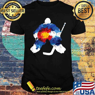 Colorado Hockey Goalie Watercolor T-Shirt