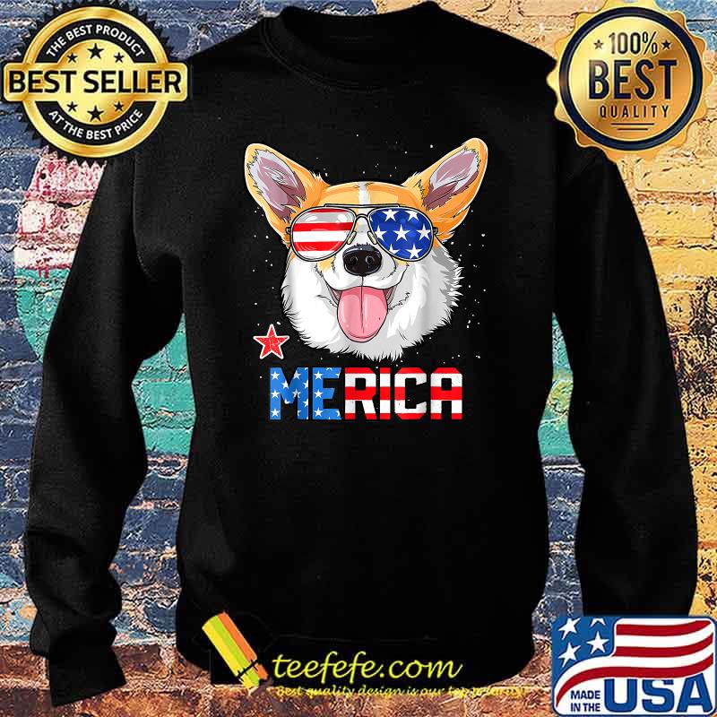 Corgi Merica 4th of July Sunglasses T-Shirt Sweater Corgi Merica 4th of July Sunglasses T-Shirt Sweater