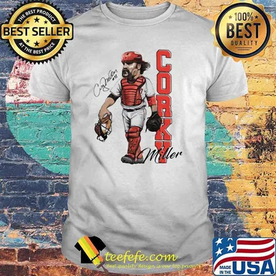 Corky miller signature player baseball shirt
