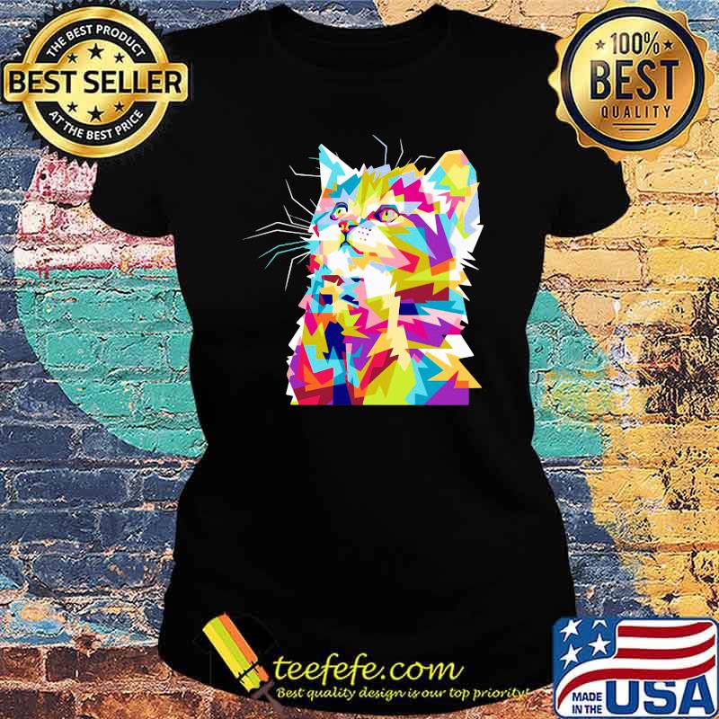 Cute Cat Color Shirt Ladies tee Cute Cat Color Shirt Ladies tee