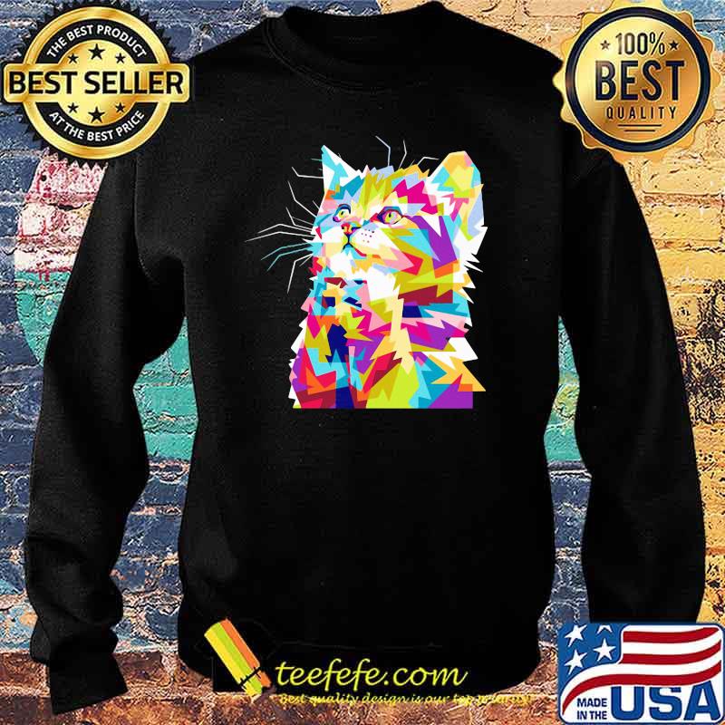 Cute Cat Color Shirt Sweater Cute Cat Color Shirt Sweater