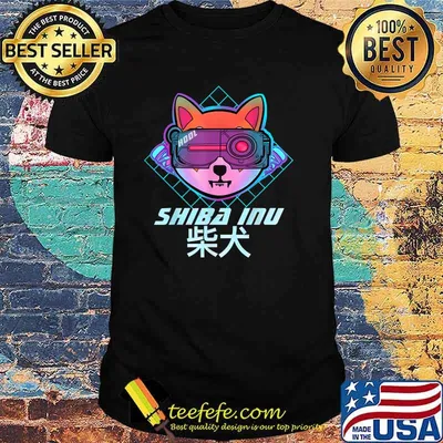 Cyberpunk Shib Army Crypto Shiba inu coin T-Shirt