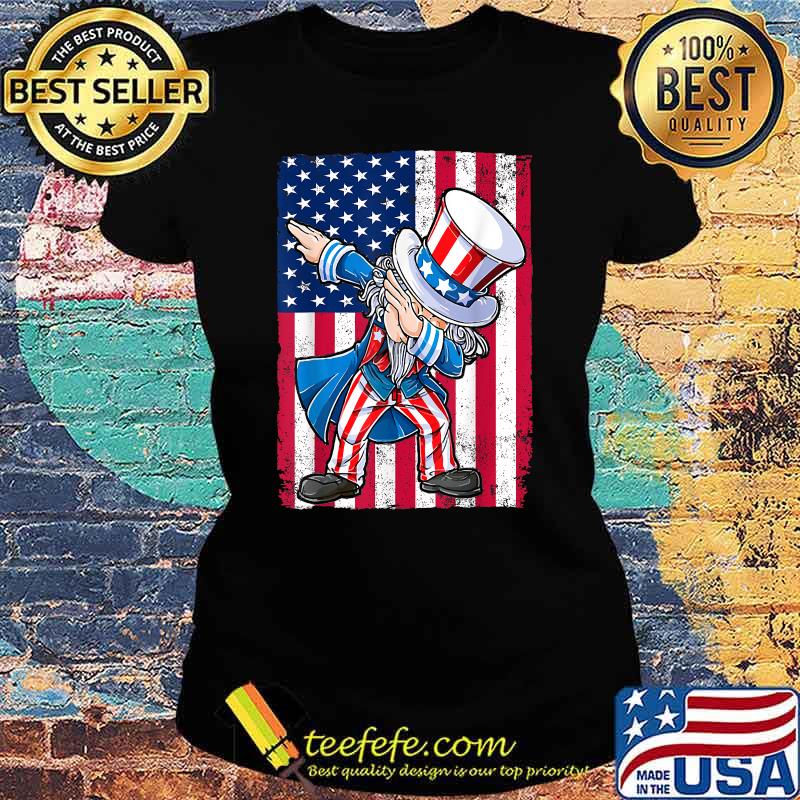 Dabbing Uncle Sam 4th of July USA Flag T-Shirt Ladies tee Dabbing Uncle Sam 4th of July USA Flag T-Shirt Ladies tee